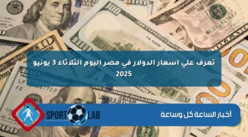 تعرف على أسعار الدولار في مصر اليوم الثلاثاء 3 يونيو 2025